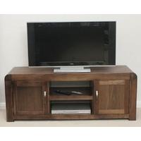 baumhaus shiro walnut widescreen television cabinet