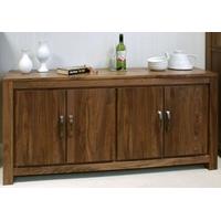 baumhaus mayan walnut sideboard 2 door large