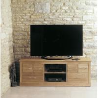 baumhaus mobel oak widescreen television cabinet