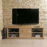 baumhaus mobel oak mounted widescreen television cabinet