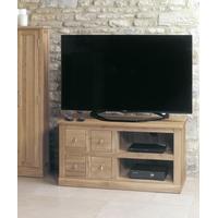Baumhaus Mobel Oak 4 Drawer Television Cabinet
