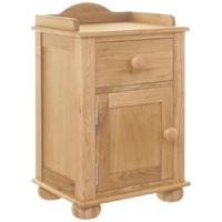 baumhaus amelie oak bedside cabinet 1 door 1 drawer