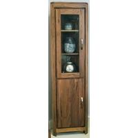 Baumhaus Mayan Walnut Glazed Display Cabinet - Corner