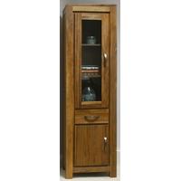 Baumhaus Mayan Walnut Glazed Bookcase - Narrow