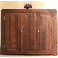 baumhaus shiro walnut shoe cupboard extra large