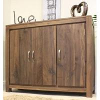 Baumhaus Mayan Walnut Shoe Cupboard - Extra Large