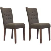 baumhaus shiro walnut flare back slate upholstered dining chair pair