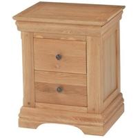 Bayonne Oak 2 Drawer Bedside Cabinet