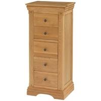 Bayonne Oak Tall 5 Chest of Drawer