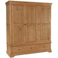 bayonne oak 3 door 2 drawer wardrobe