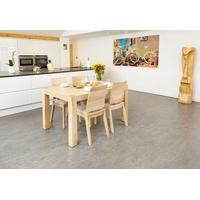 baumhaus olten light oak uno dining set extending with 4 ivory chairs