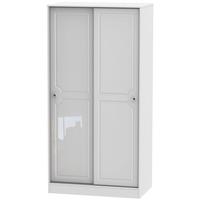 Balmoral White High Gloss Sliding Wardrobe - Wide