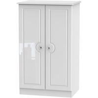 balmoral white high gloss wardrobe 2ft 6in plain midi