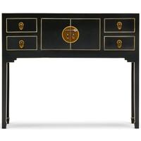 Baumhaus The Nine Schools Qing Black and Gilt Console Table - Small