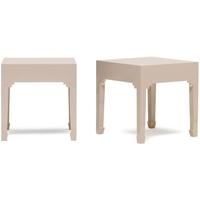 Baumhaus The Nine Schools Qing Oyster Grey Lamp Tables (Pair)