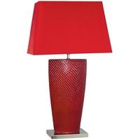 barsaw hot chilli red table lamp with red shade set of 4