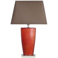 barsaw terracotta table lamp with chocolate shade small set of 4