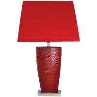 barsaw hot chilli red table lamp with red shade small set of 4