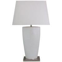 barsaw white table lamp with 17inch ivory shade pair