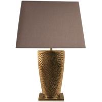 Barsaw Gold Table Lamp with 15inch Chocolate Shade - Small (Pair)