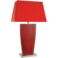 Barsaw Hot Chilli Red Statement Lamp with Red Shade (Set of 2)