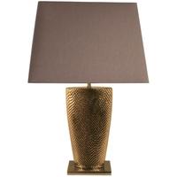 barsaw gold table lamp with 20inch chocolate shade large