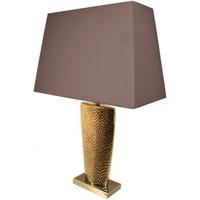 Barsaw Gold Table Lamp with 17inch Chocolate Shade