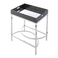 Baron Mirrored Top Tray Table