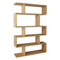 balance oak storage tall shelving unit