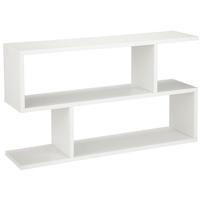 balance white storage low shelving unit