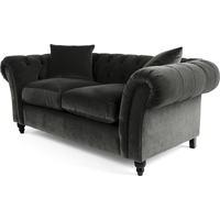 Bardot 2 Seater Chesterfield Sofa, Mink Grey Velvet