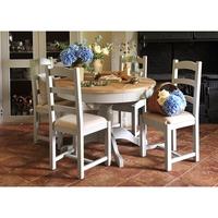 Banbury Grey 110-145cm Ext. Round Table and 4 Chairs
