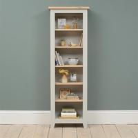 banbury grey tall slim bookcase