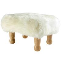 Baa Stools, Natural Ivory, Sheepskin