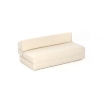 baltic lyon faux suede double chairbed cream