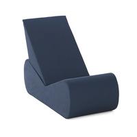 baltic faux suede kiss and tell chair navy