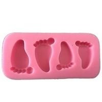 Baby Feet Silicone Mold Fondant Chocolate Cake Decorating Tools Forma De Silicone Para Bolo