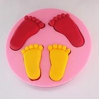 Bakeware Silicone Foot Baking Molds for Chocolate Cake Jelly (Random Colors)