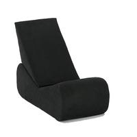 Baltic Faux Suede Kiss and Tell Chair Black