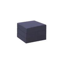 baltic faux suede foam cube navy