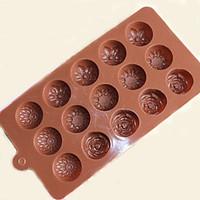 Bakeware Silicone Flowers Baking Molds for Chocolate Cake Jelly (Random Colors)