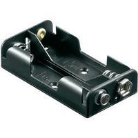 Battery tray 2 AA Stud and socket (L x W x H) 58 x 32 x 14.5 mm Goobay 46904