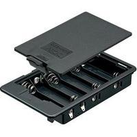 Battery tray 6 AA Solder lug (L x W x H) 114 x 65.8 x 21 mm Goobay 10886