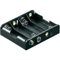 Battery tray 4 AA Stud and socket (L x W x H) 61.7 x 56.6 x 15.5 mm Goobay 81466