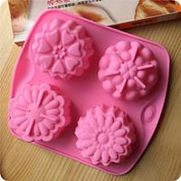 Bakeware Silicone Flowers Shaped Baking Molds for Cake Chocolate Jelly