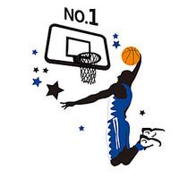 Basketball Champions Sports Wall Stickers Removable PVC NO.1 Kids Room Bedroom Wall Decals
