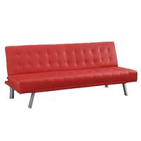 Bari Faux Leather Sofa Bed Red
