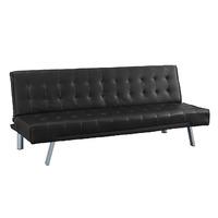 Bari Faux Leather Sofa Bed Black