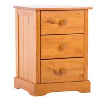 baltic 3 drawer bedside chest