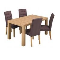 Baxton Dining Table Rectangular In Oak